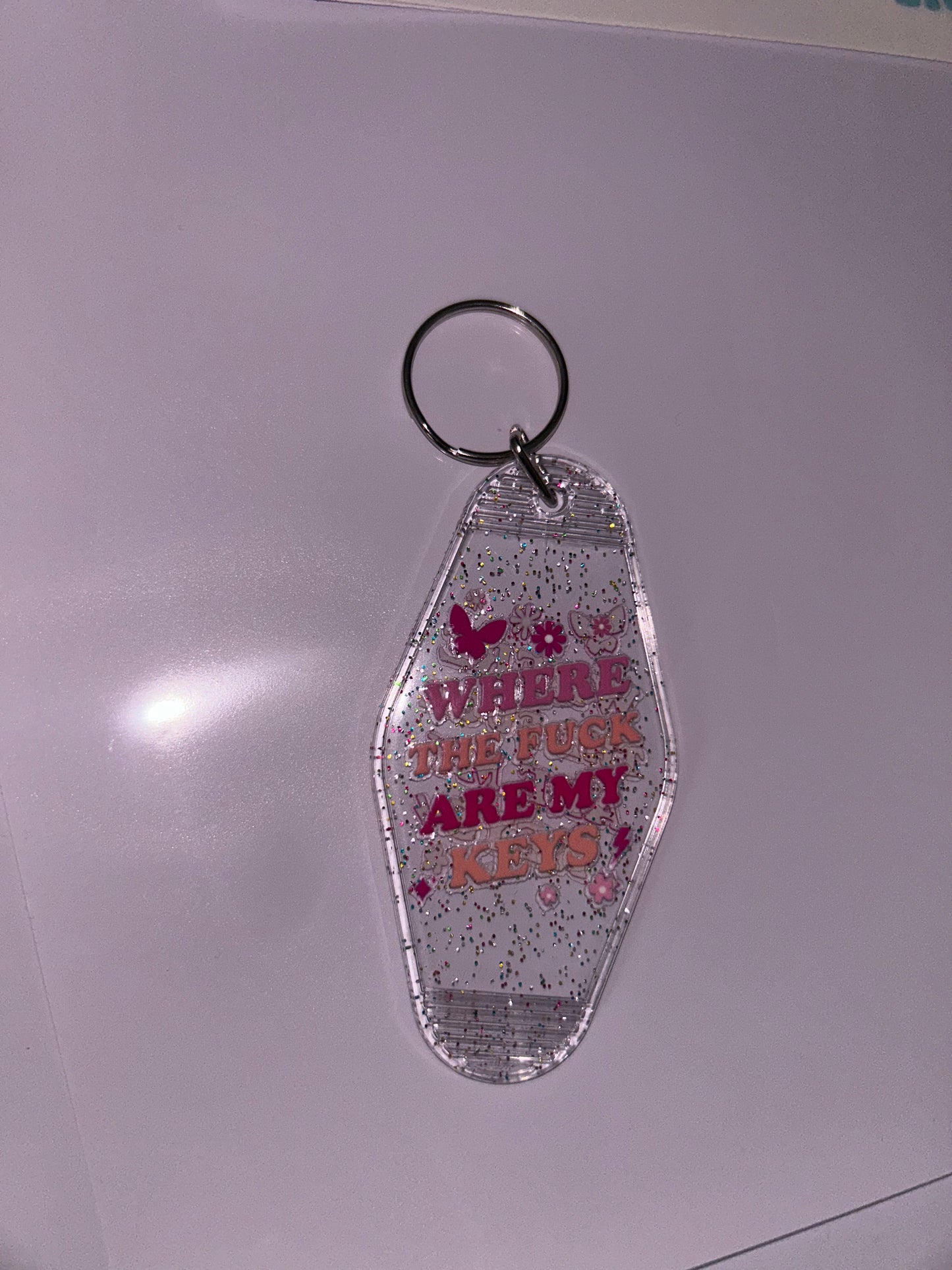 “Where the F!ck are my keys” motel keychain